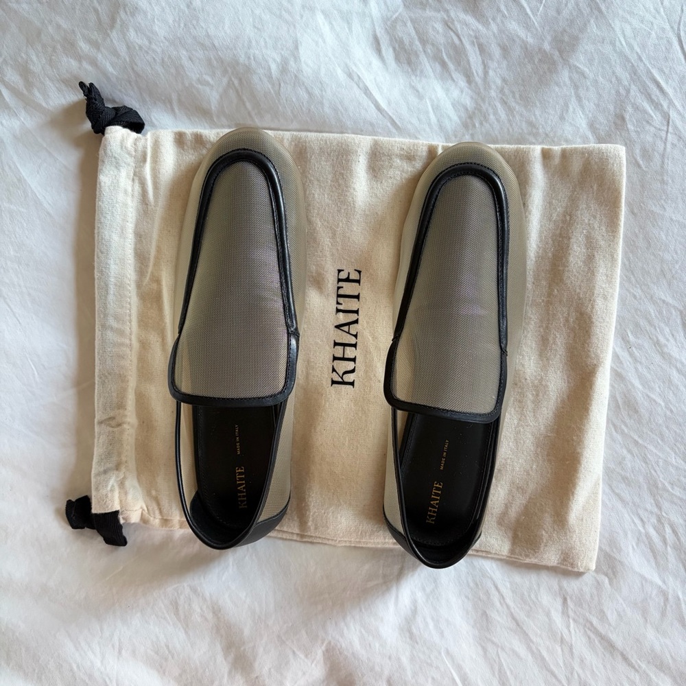 Khaite // NEW Alessia Mesh Leather Loafers - Picture 4 of 11